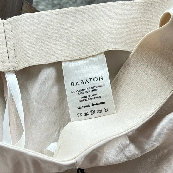 Aritzia Babaton Slip Mini Skirt in Denude Feminine Satin - Picture 8 of 9